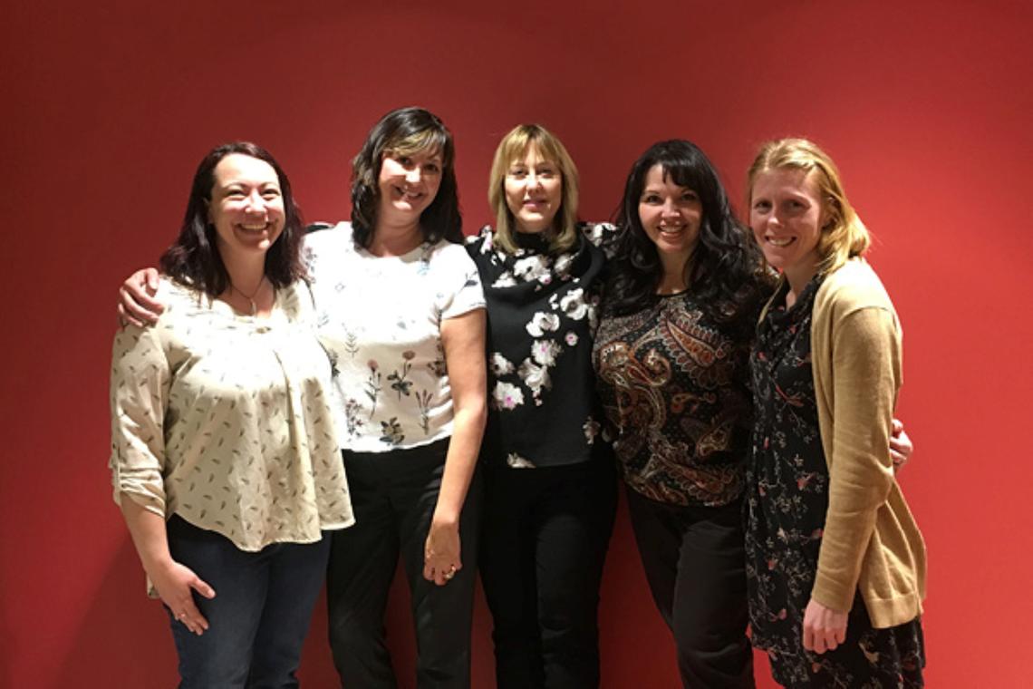 Project members Jennifer Markides, Yvonne Poitras Pratt, Patricia Danyluk, Solange Lalonde, and Jennifer MacDonald are hosting a poverty simulation as a part of Diversity Days 2018. University of Calgary photo