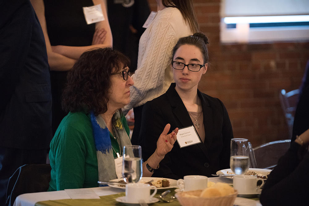 The dinner provided an opportunity for student to connect directly with the community to share their ideas for innovations in food security.