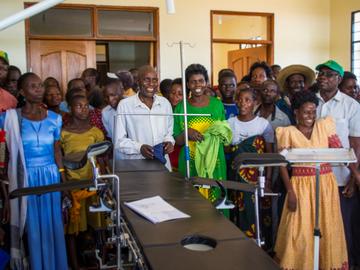 Community members celebrate the grand opening of the Mbarika Health Centre