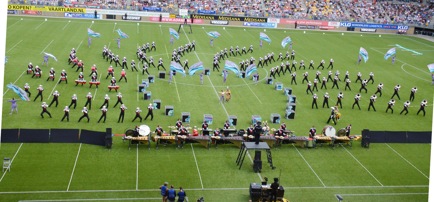 The Stampede Showband performs at the World Music Contest in Kerkrade, the Netherlands in 2017.