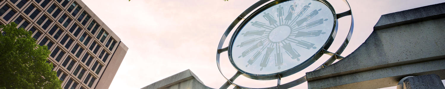 A monument glows in afternoon sunlight