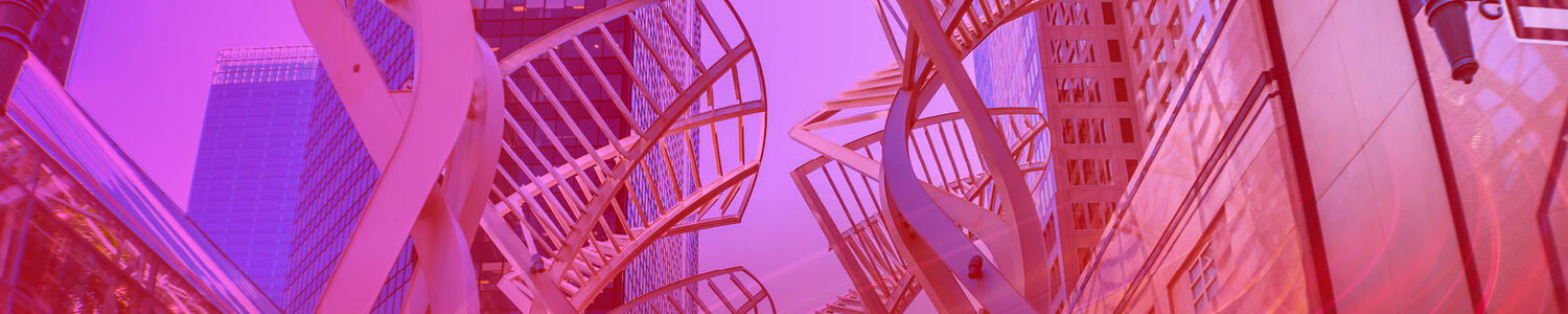 A stylized photo of downtown Calgary