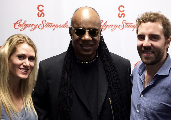 Adam Oppenheim with Stevie Wonder